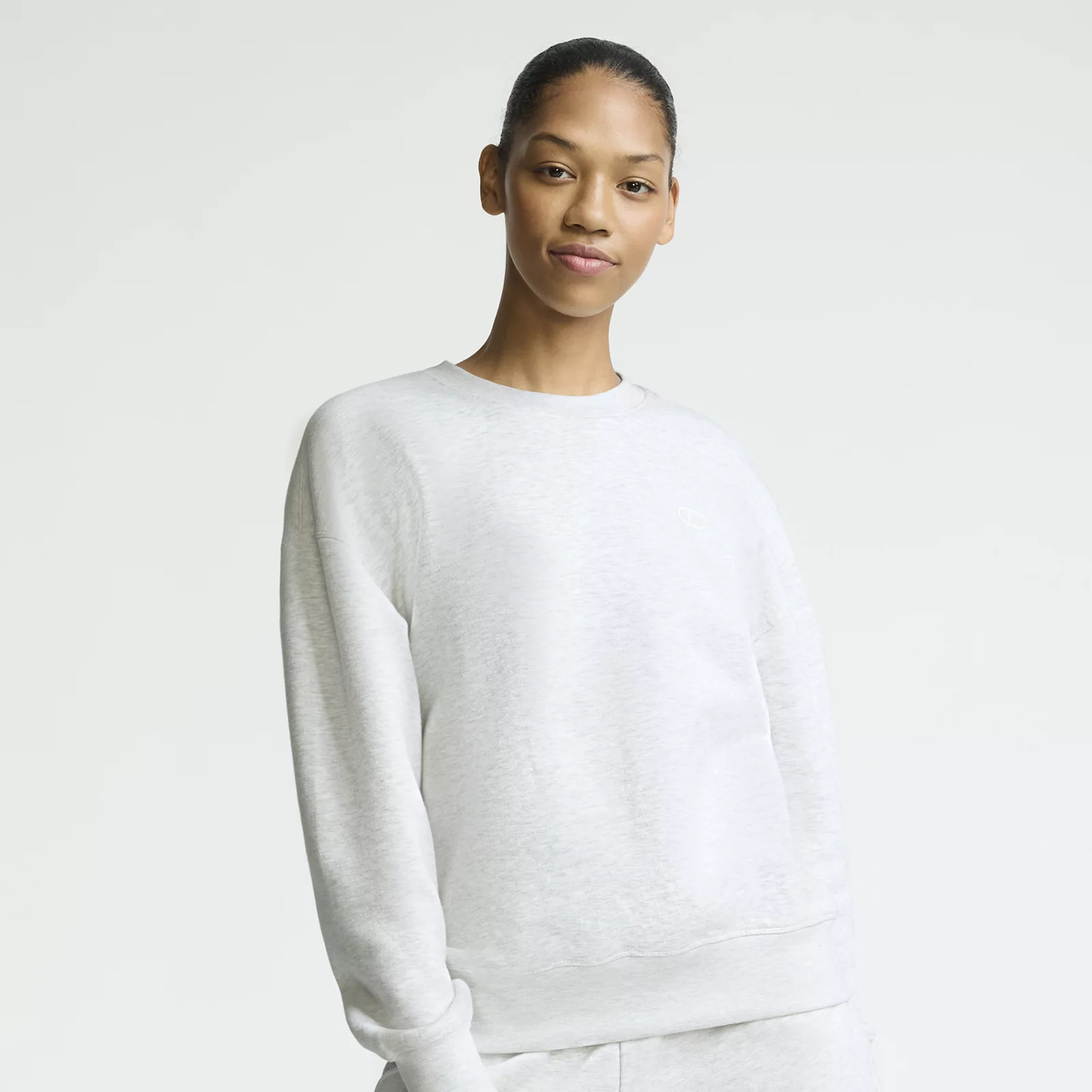 Women's Champion® Small ""C"" Midweight Fleece Crewneck, Size: Large, Silver Grey | Kohl's