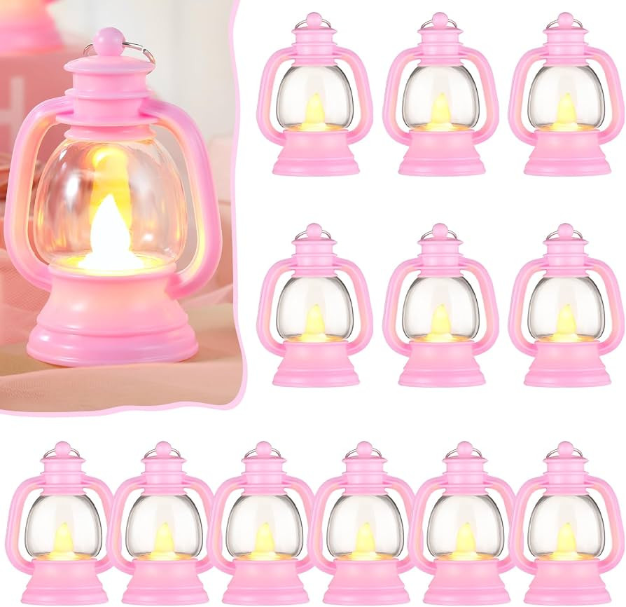 Ferraycle 12 Pcs Mini Lantern Decor 4 Inch Western Lantern Table Centerpiece Small Vintage Campin... | Amazon (US)
