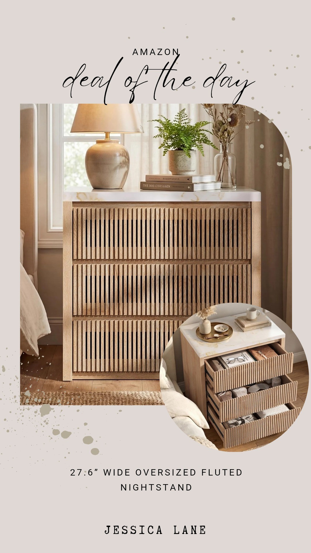 This oversized fluted nightstand has the most incredible texture and storage space. I am completely obsessed with the modern, high-end look it brings to a bedroom.#nightstand #flutedfurniture #bedroomdecor #amazonhome

#LTKSaleAlert #LTKHome