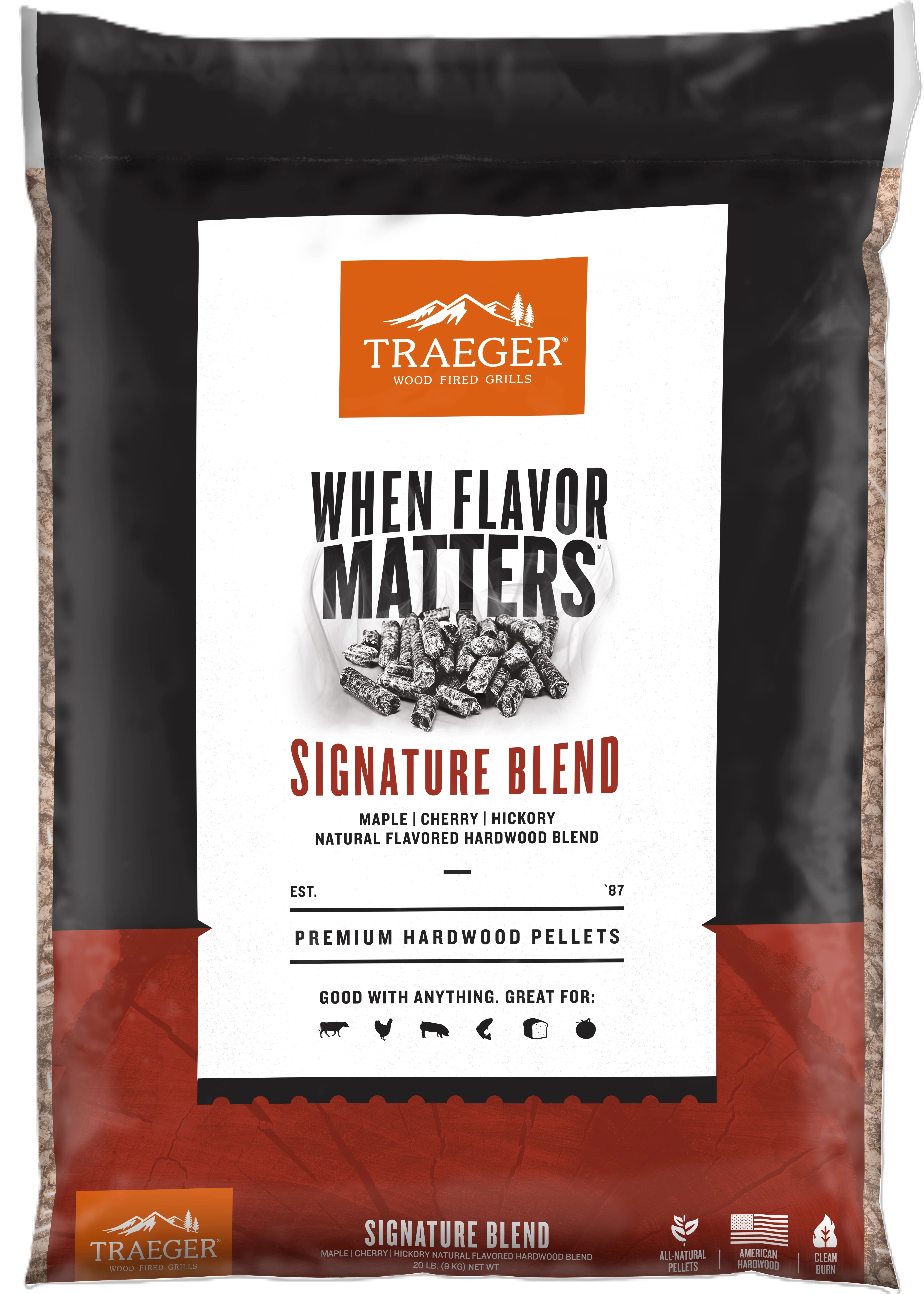 Traeger Pellet Grills Signature Wood Pellets,  20 lbs - Walmart.com | Walmart (US)