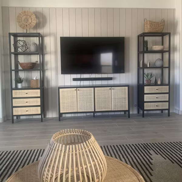 72" Springville Bookshelf with Drawers Black - Threshold™ designed with Studio McGee | Target