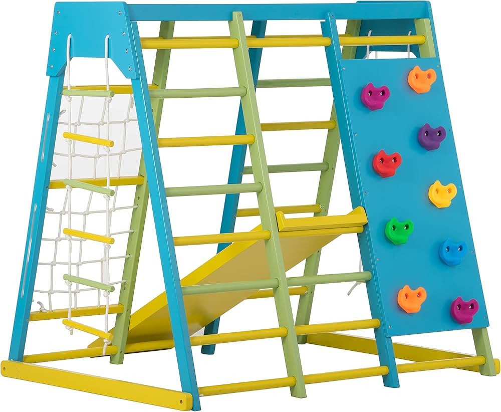 Avenlur Magnolia Indoor Playground 6-in-1 Jungle Gym Montessori Waldorf Style Wooden Climber Play... | Amazon (US)