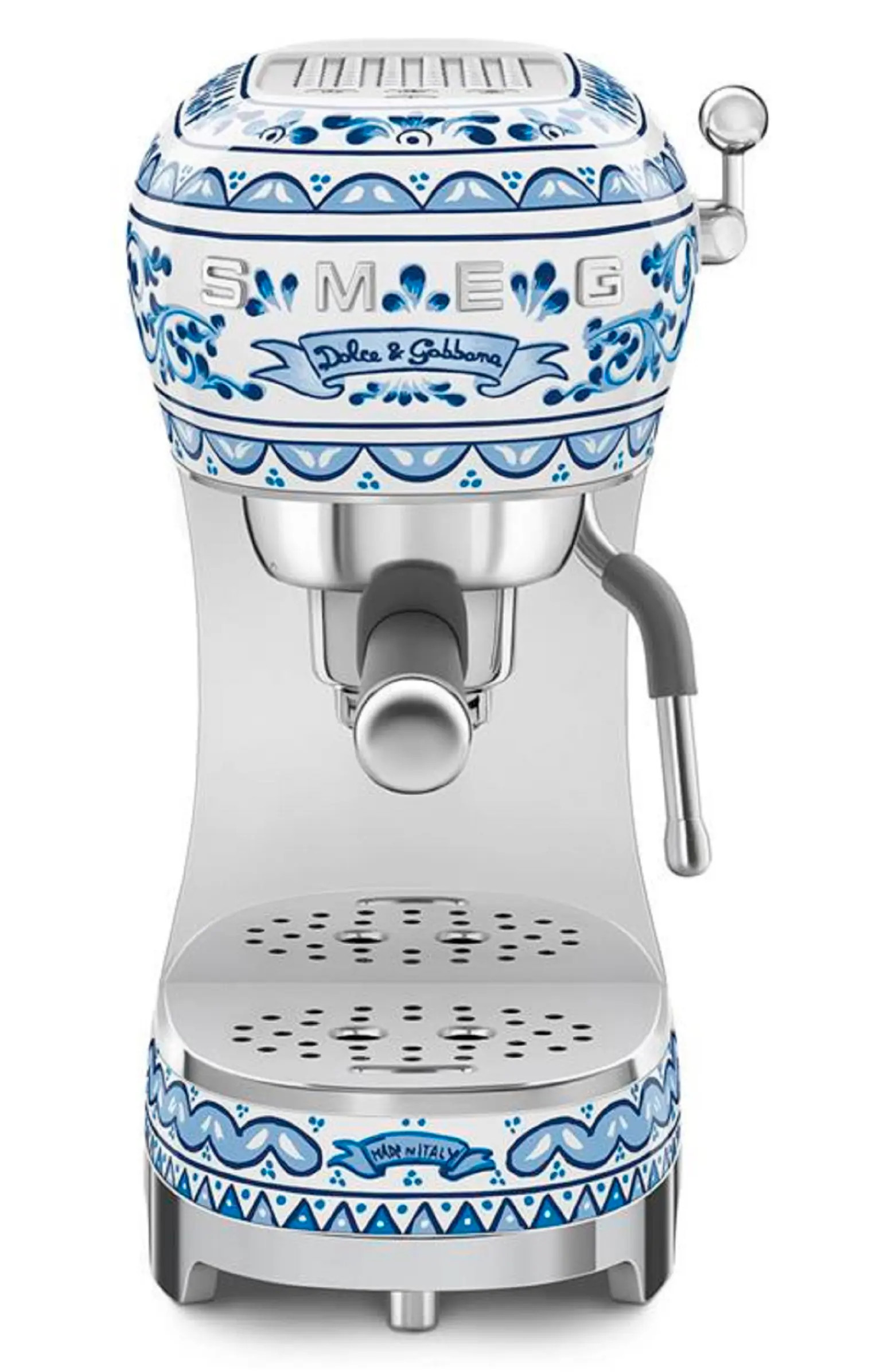 smeg x Dolce & Gabbana Blu Mediterraneo Manual Espresso Machine | Nordstrom | Nordstrom