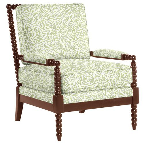 Bankwood Spindle Chair, Lunden Floral | One Kings Lane