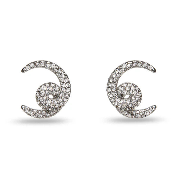 CRYSTAL LOOP-DE-LOOP PAVE EARRINGS | LELE SADOUGHI
