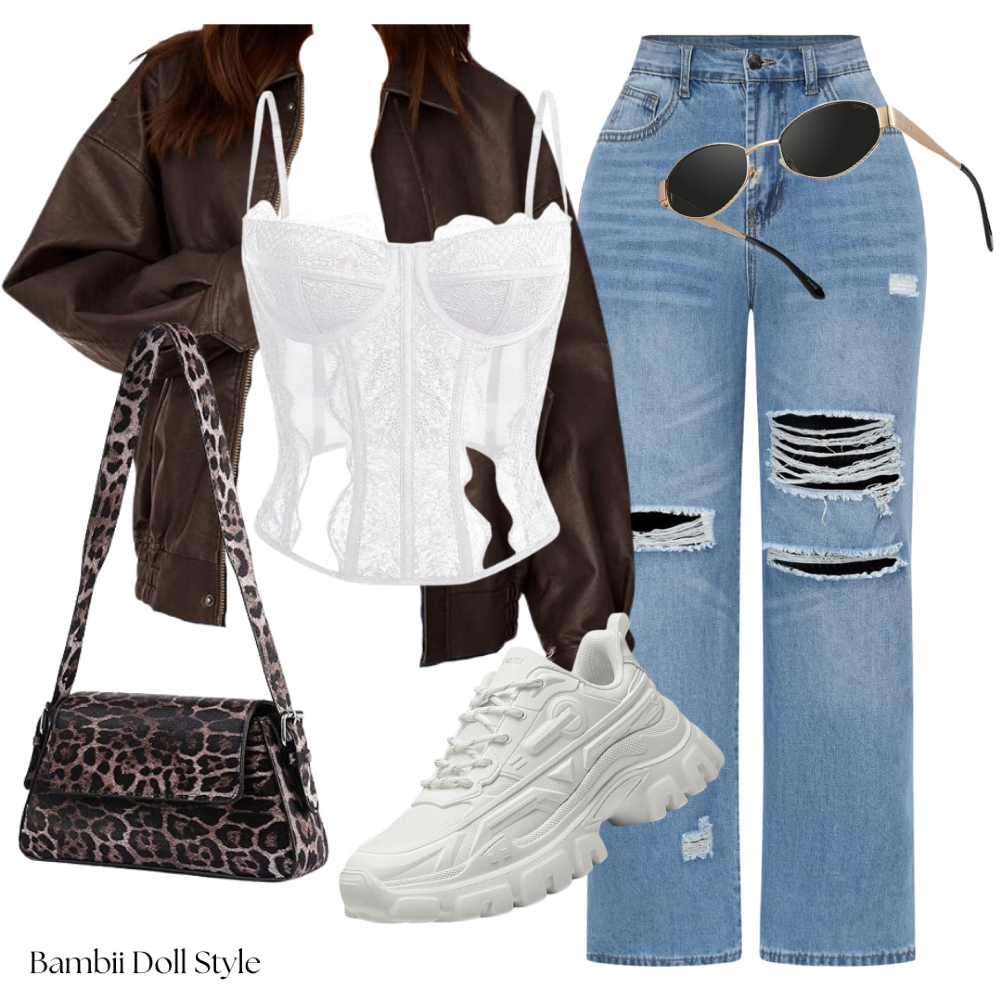Casual baddie! Distressed jeans are sooo back 