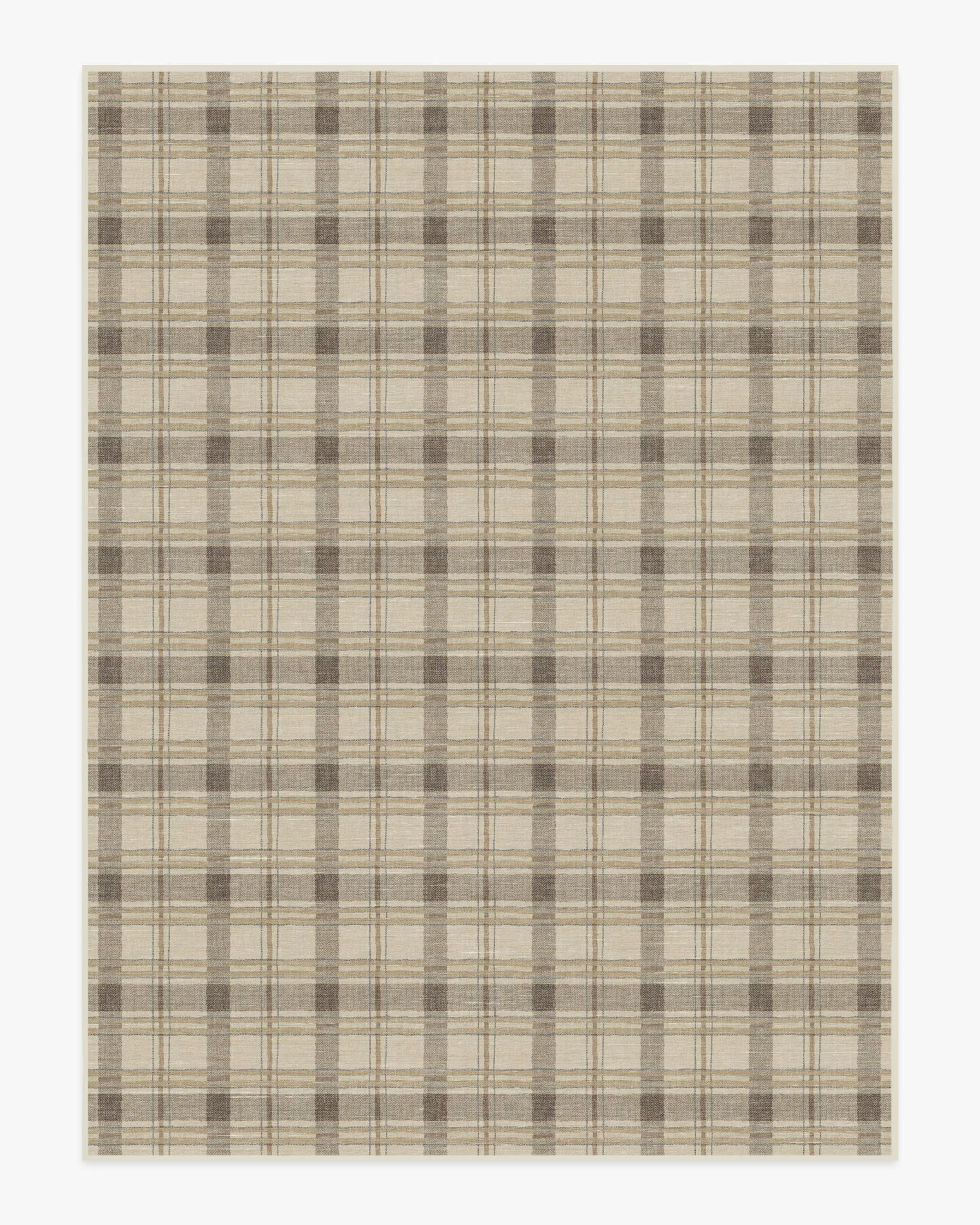 Piper Plaid Neutral Rug | Ruggable | Ruggable