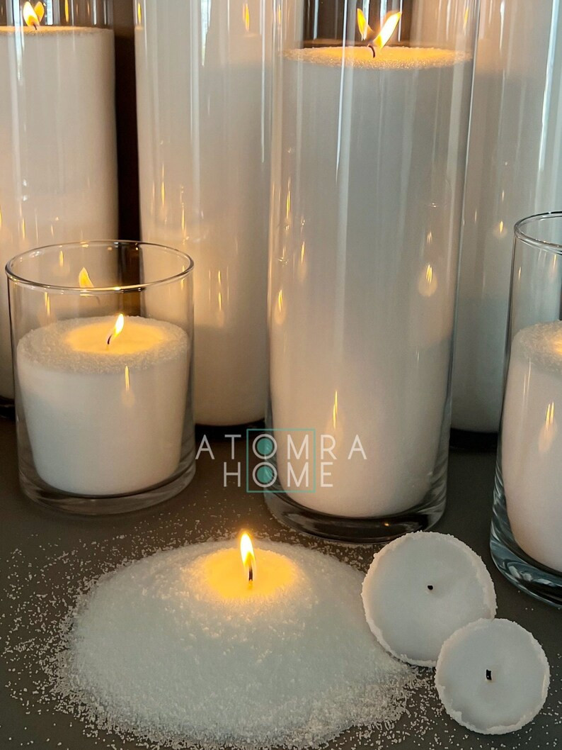 20.50lb 9.3kg Sand Wax Candle Sand Candle Pearled Candle Unique White Wedding Decor Centerpiece C... | Etsy (US)