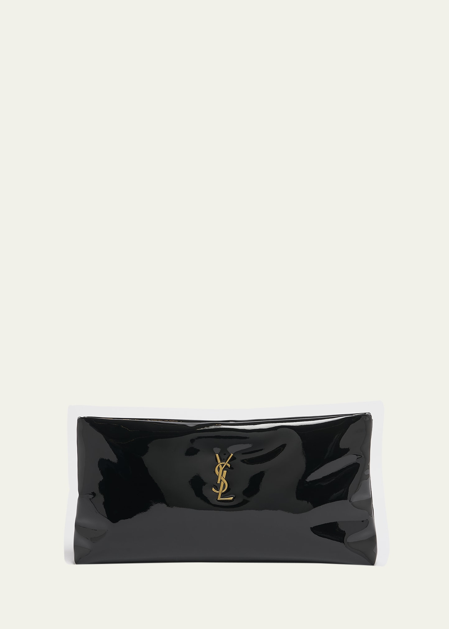 Saint Laurent Calypso YSL Long Clutch Bag in Patent Polyurethane | Bergdorf Goodman