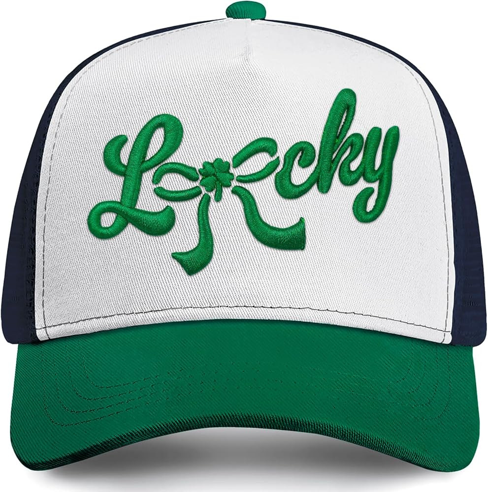 St Patricks Day Hats, Embroidery Mesh Saint Patricks Day Shamrock Trucker Hats St. Patrick's Day ... | Amazon (US)
