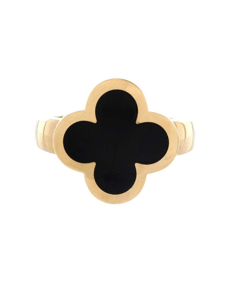 Pre-Owned Van Cleef & Arpels Pure Alhambra Ring 18K Gold and Onyx | Bloomingdale's (US)