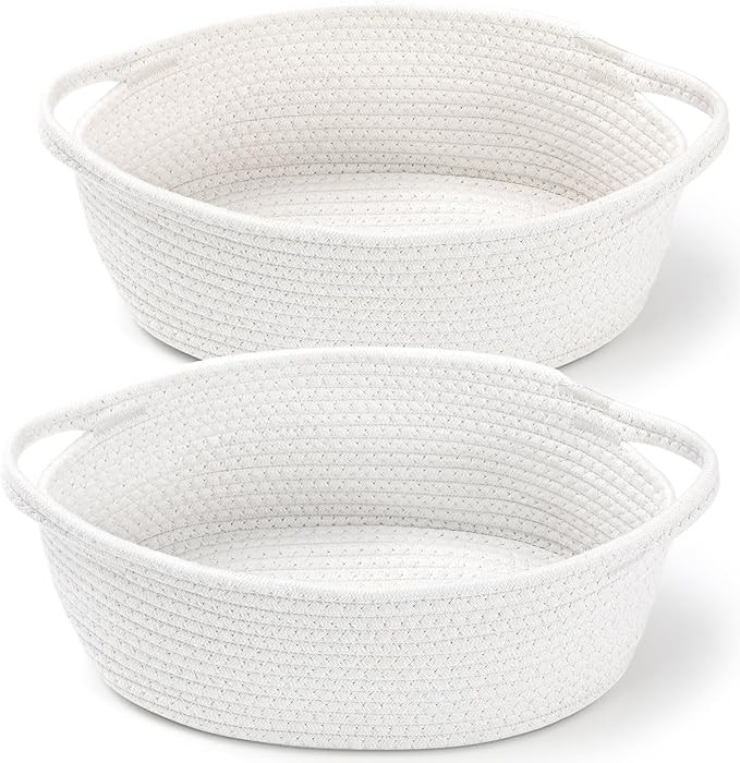 2 Pack Small Woven Basket with Gift Bags and Ribbons, Empty Decorative Gift Chest Box, Cute Baby ... | Amazon (US)