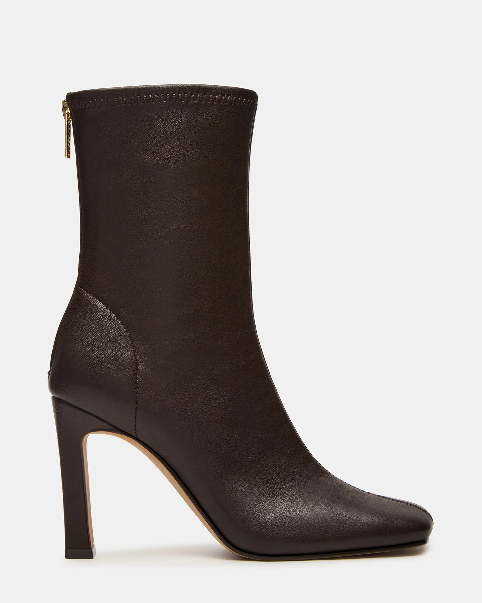 KHELAN Brown Square-Toe Heeled Women's Ankle Boot | Steve Madden (US)
