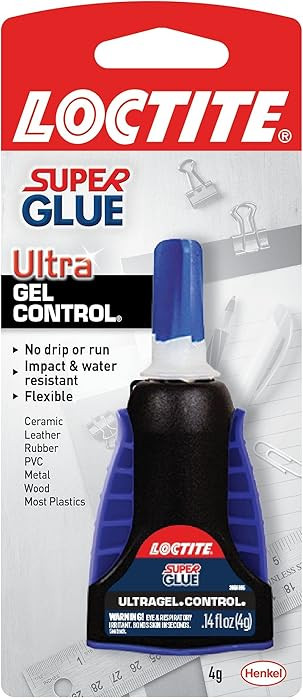Loctite Super Glue Ultra Gel Control, Clear, 0.14 fl oz Bottle, 1 Pack - Superglue for Plastic, W... | Amazon (US)