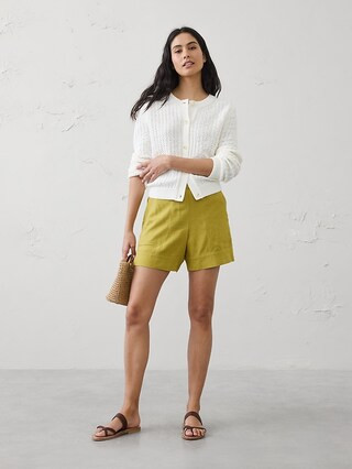 Anyday High-Rise Linen-Blend Short | Banana Republic Factory