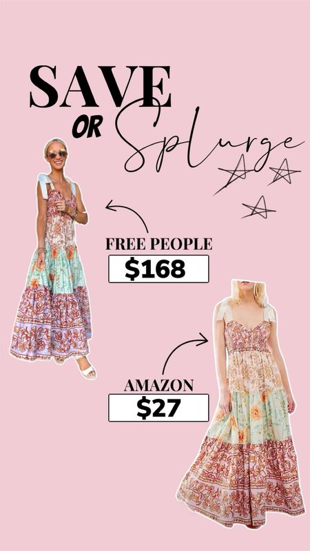 Free People Inspired Maxi Dress on @amazon ($27) & Free People Maxi ($168) 

#LTKStyleTip #LTKFindsUnder50 #LTKSeasonal