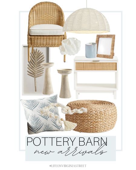 Pottery barn new arrivals! Loving these coastal finds! This includes this round woven coffee table, throw pillow, wicker dining chair, picture frames, chandelier, shell decor, candle holders, cane cabinet, rattan nightstand, blue candle, and more. 

coastal, coastal home, coastal home decor, coastal finds, coastal living, beach house decor, living room decor, coastal furniture, coastal living room decor, pottery barn, spring decor, bedroom furniture, bedroom decor, wall art, coastal wall art

#LTKstyletip #LTKFind #LTKhome