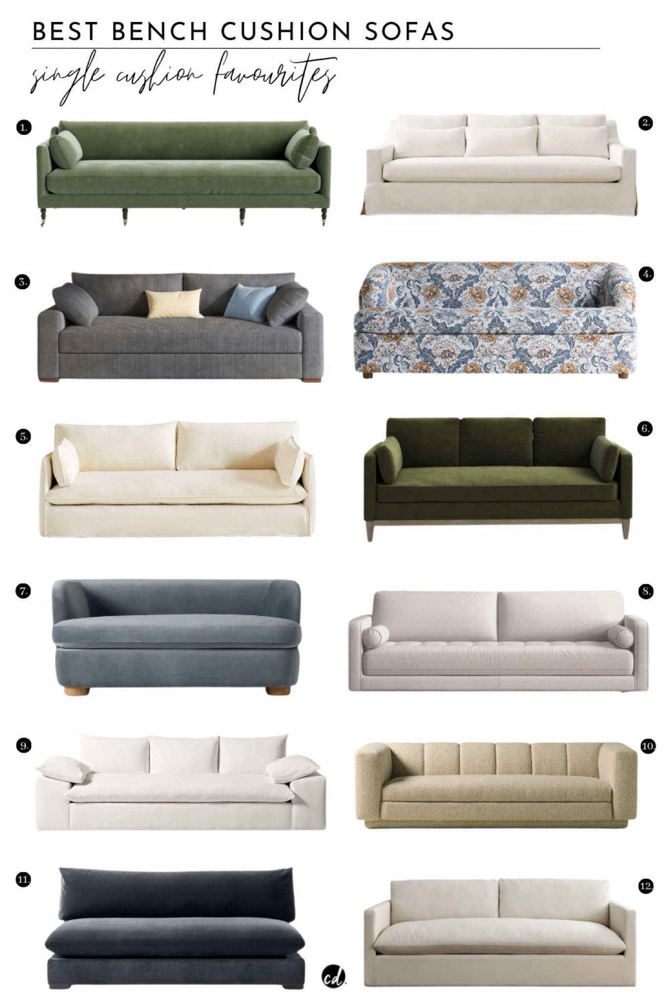 Best Bench Cushion Sofas: Single Cushion Favourites

#LTKHome
