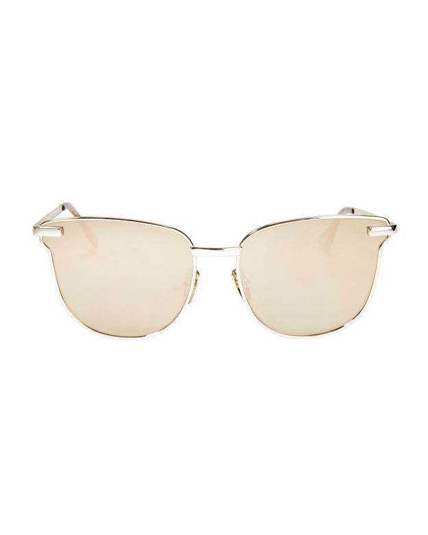 Le Specs Luxe Pharaoh Metal Frame Sunglasses: Gold | Intermix