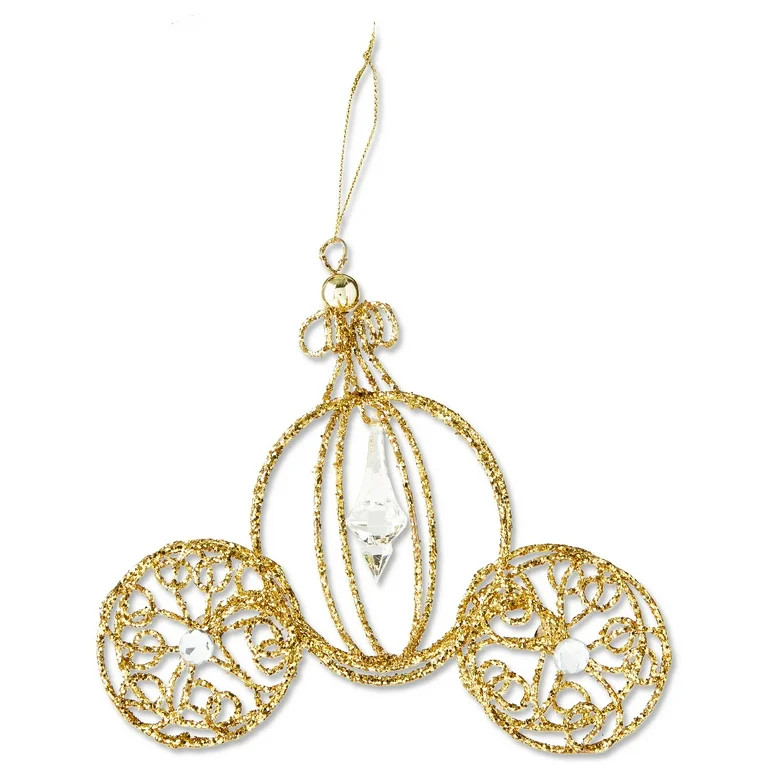 Gold Glitter Coach Christmas Ornament, 5.5", by Holiday Time | Walmart (US)