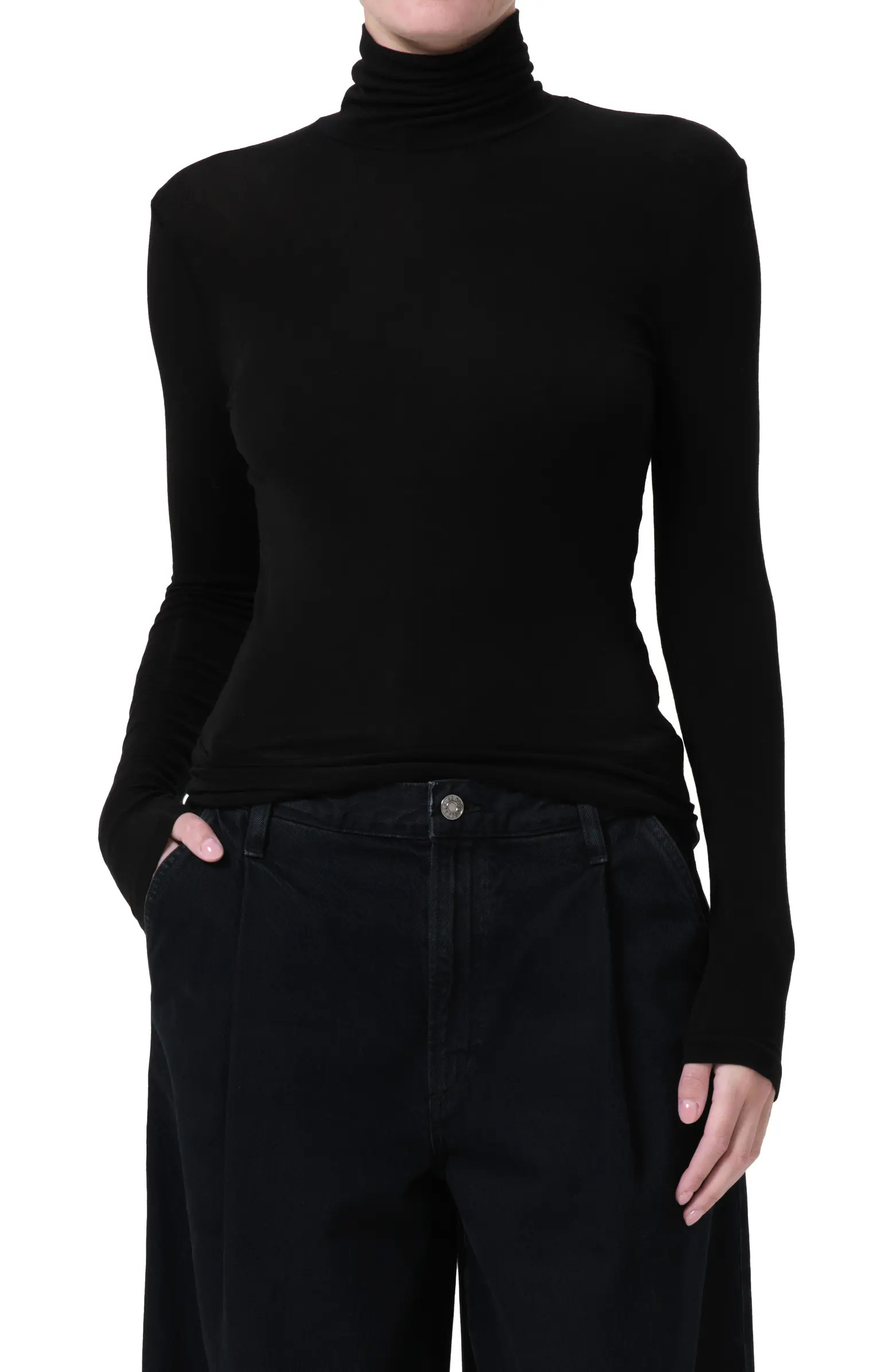 Pascale Rib Turtleneck Top | Nordstrom