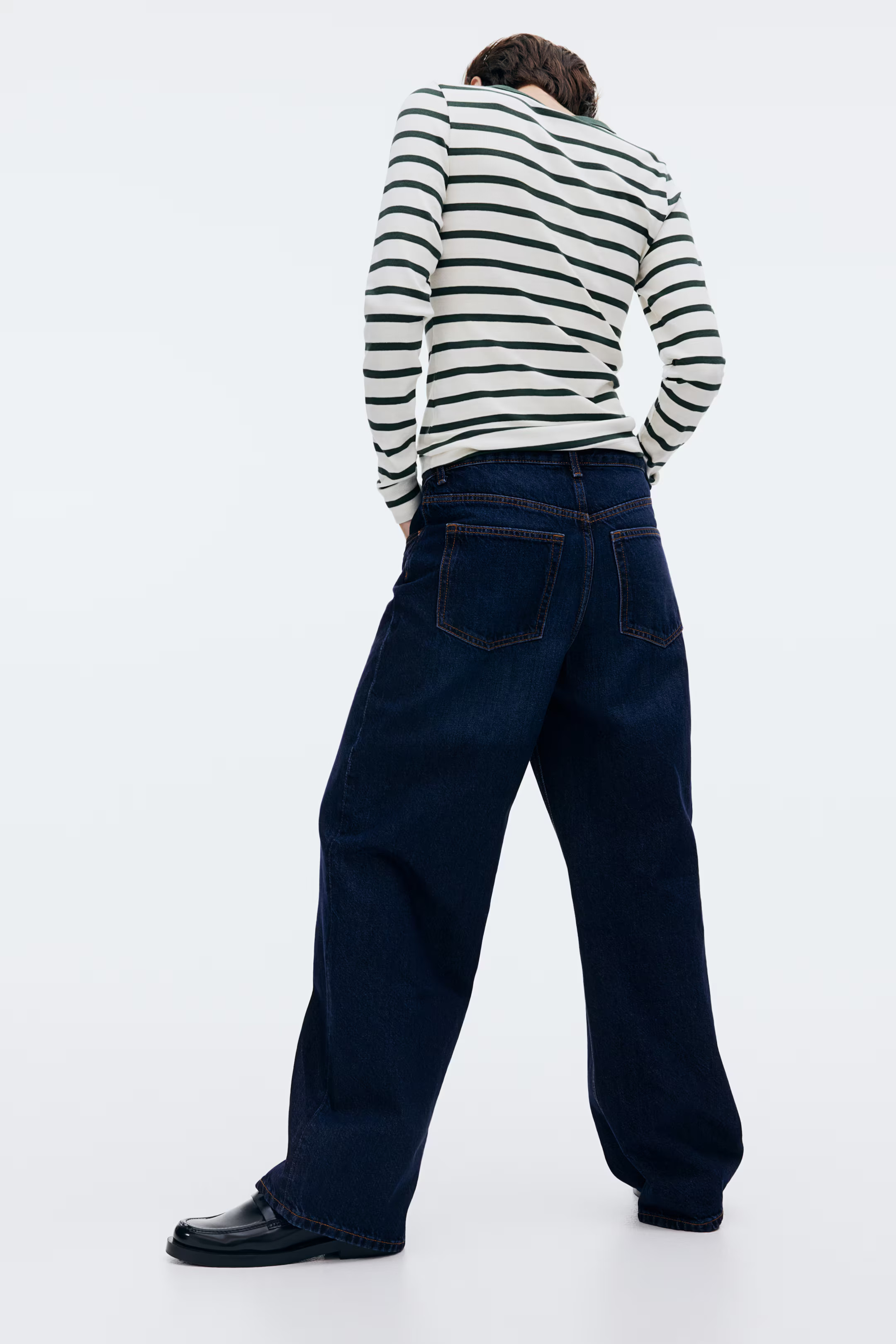 Wide-cut Jeans - Dark denim blue - Ladies | H&M US | H&M (US + CA)