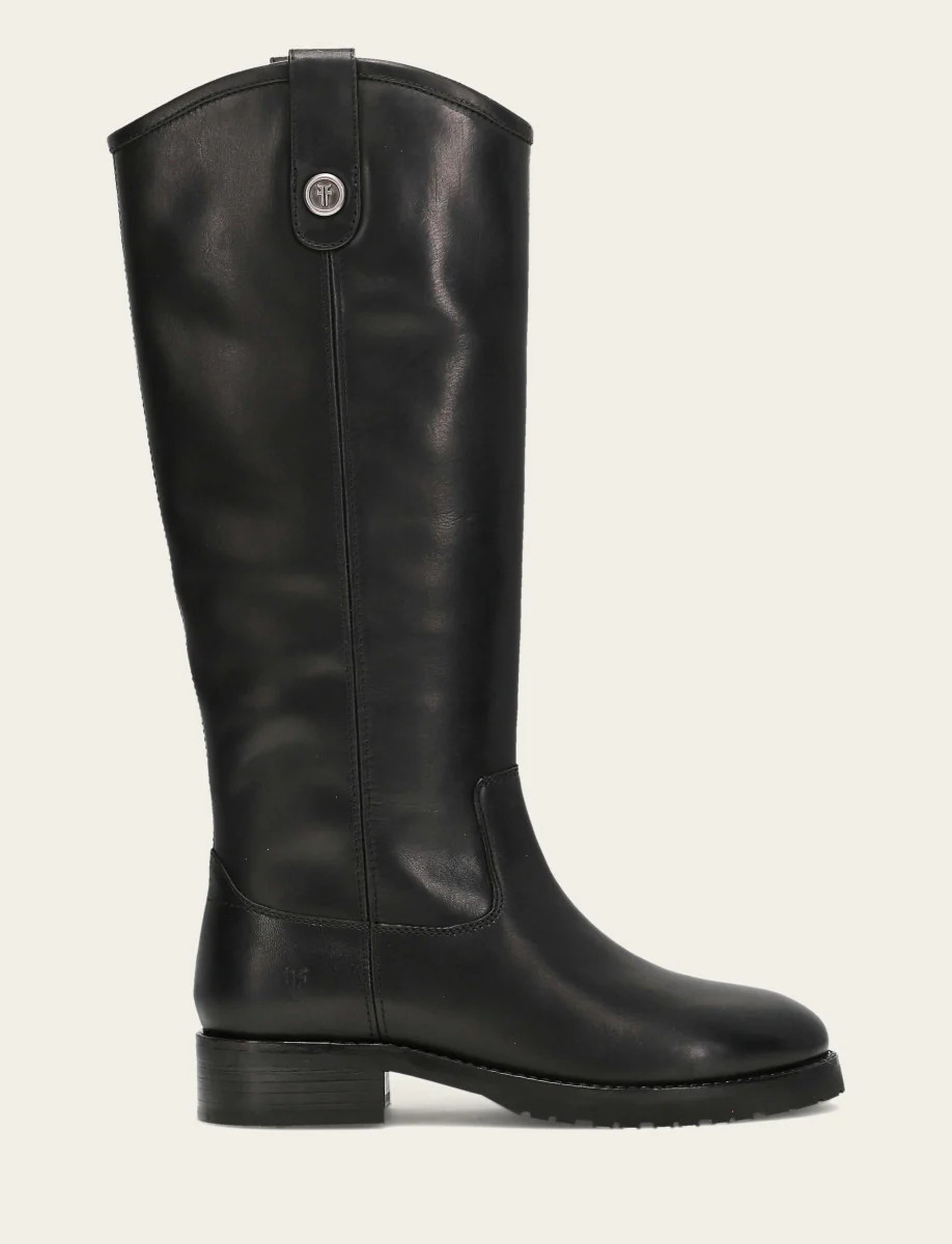 Women’s Black Wide Calf Melissa Lug Button Tall Boots | Frye | FRYE