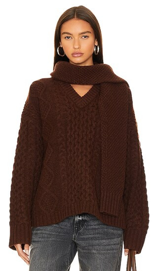 Minnesota Sweater in Chocolate | Revolve Clothing (Global)