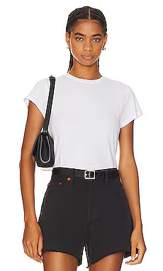 AGOLDE Adine Shrunken Tee in White from Revolve.com | Revolve Clothing (Global)