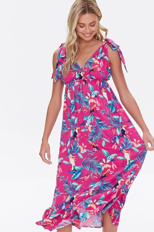 Tropical Print Midi Dress | Forever 21 (US)