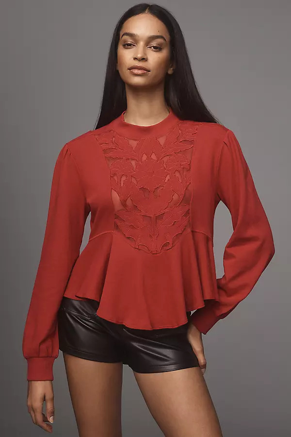 By Anthropologie Cutwork Swing Top | Anthropologie (US)