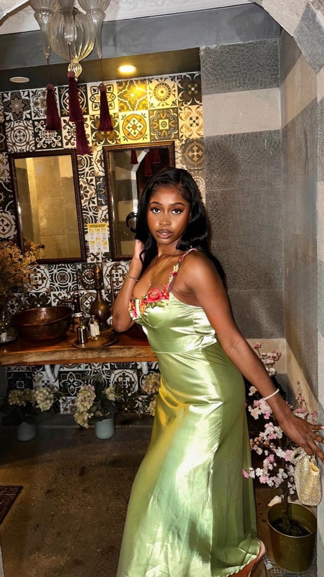 Glamaker Floral Embroidery Appliques Detail Green Satin Cami Dress. I got this in a size US Medium (6). It fits like a dream! With those adorable Floral Embroidery Appliques, it's all about being elegant and super girly. 

————
 Floral Embroidery, Appliques Detail, green Satin Cami Dress, green Elegant, Glamorous, green Trendy, Camisole-style, multicolor Floral accents, wedding guest dress, garden wedding guest 

#LTKCyberWeek 

Follow my shop @DoseofO on the @shop.LTK app to shop this post and get my exclusive app-only content!

#liketkit 
@shop.ltk
https://liketk.it/4oobP

#LTKfindsunder50 #LTKstyletip