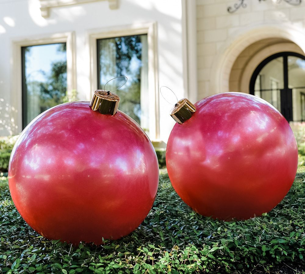 Festive Red, Gold & Green Decorative Holiballs | Pottery Barn (US)