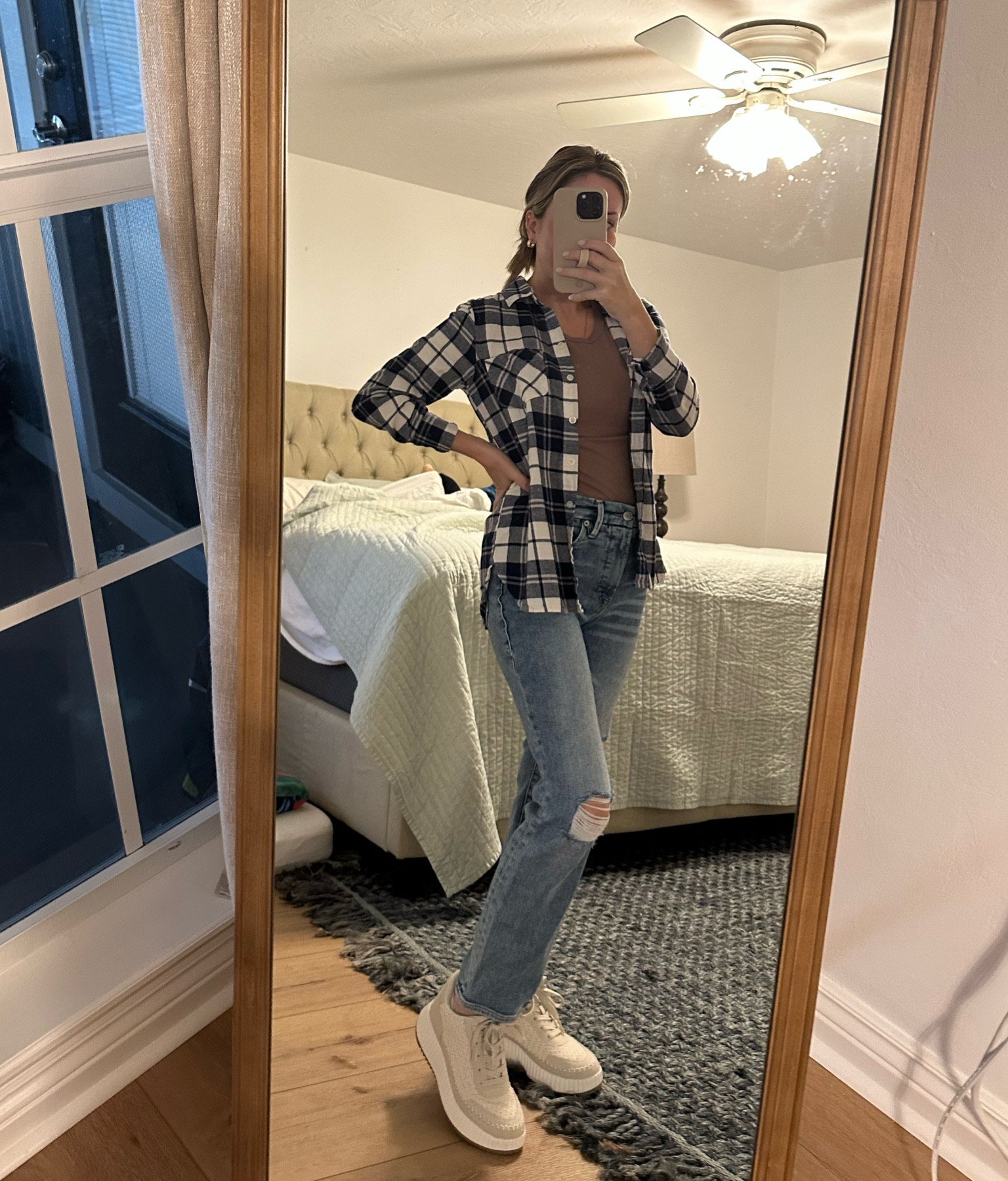 Loving this fall flannel outfit with styled sneakers. 

#LTKfindsunder50 #LTKsalealert #LTKSeasonal