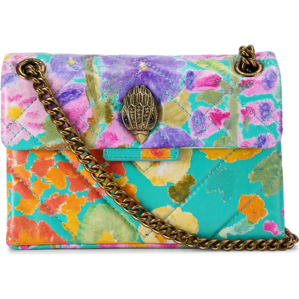Kurt Geiger London Mini Kensington Quilted Crossbody Bag in Turq Other at Nordstrom | Nordstrom