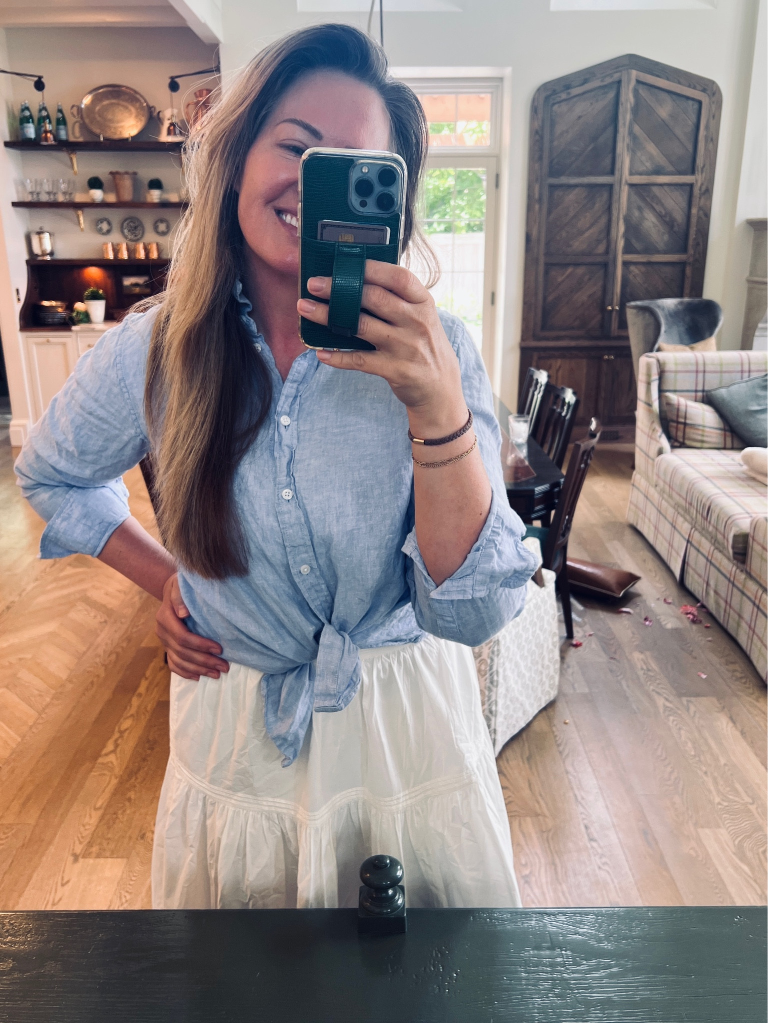 The best white summer skirt (it’s only missing pockets!) and the best Irish linen shirt I reach for all the time! 

#LTKStyleTip