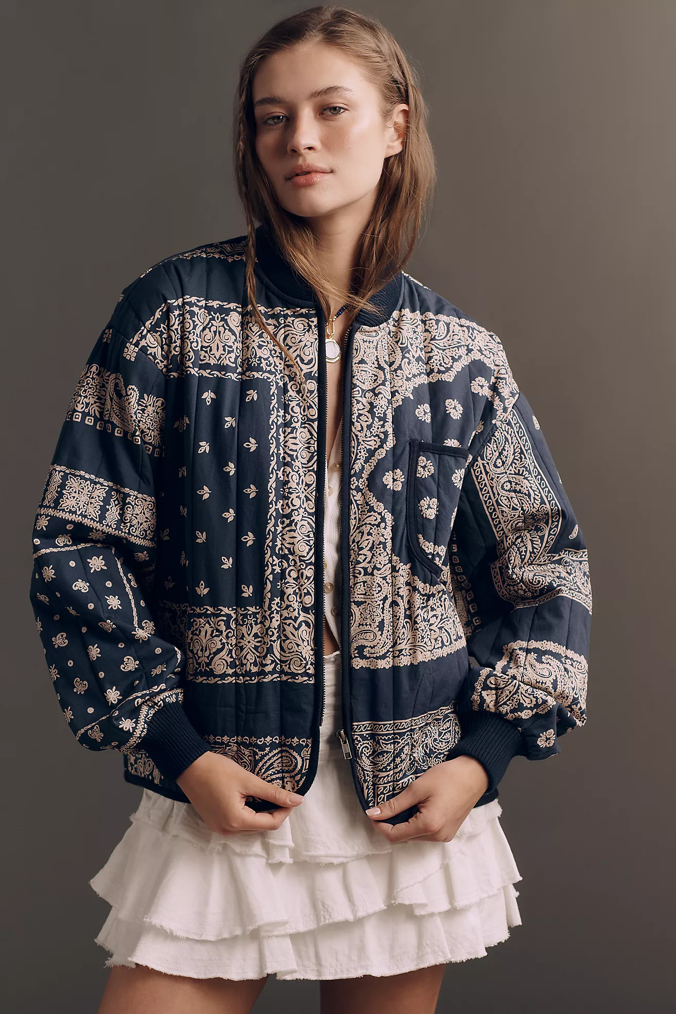 THE GREAT. Quilted Bomber Jacket | Anthropologie (US)