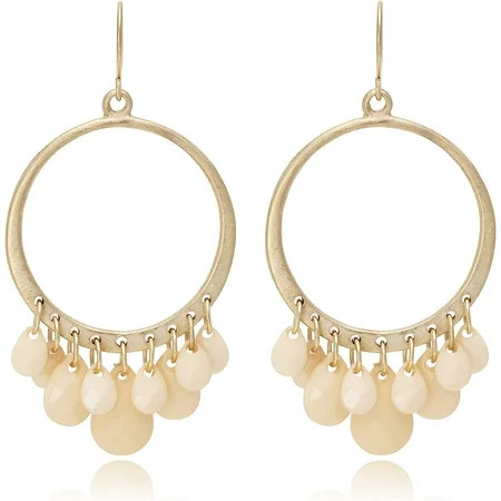 Boho Multi Beads Tassel with Circle Hoop Dangle Drop Earrings for Women | Walmart (US)