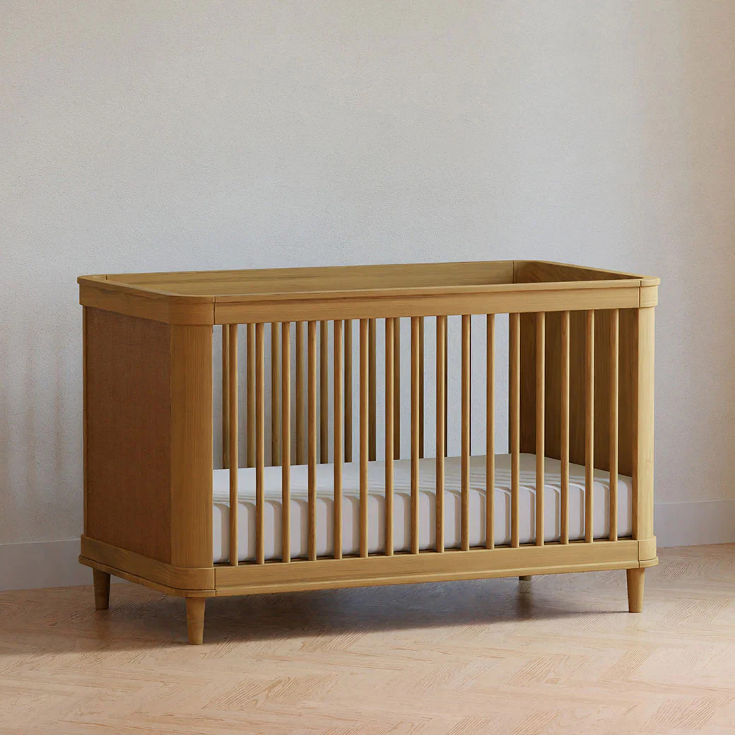 Namesake | Marin with Cane 3-in-1 Convertible Crib | Honey | Bohemian Mama