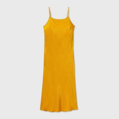 Women's Printed Slip Dress - A New Day™ Yellow | Target