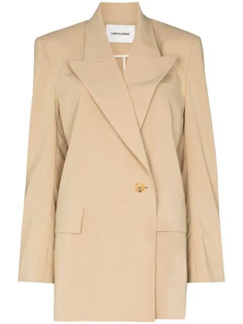 oversized single-breasted blazer | Farfetch (US)