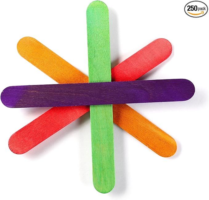 Colored Jumbo Craft Sticks- Pack of 250ct: Amazon.com: Tools & Home Improvement | Amazon (US)