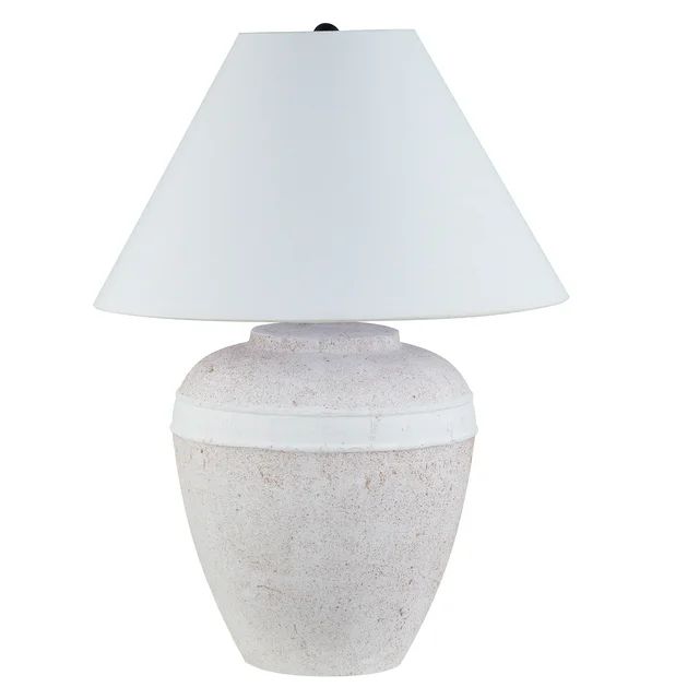 Evelyn&Zoe Chiara 22.5" Modern Ceramic Table Lamp with White Cone Fabric Shade | Walmart (US)