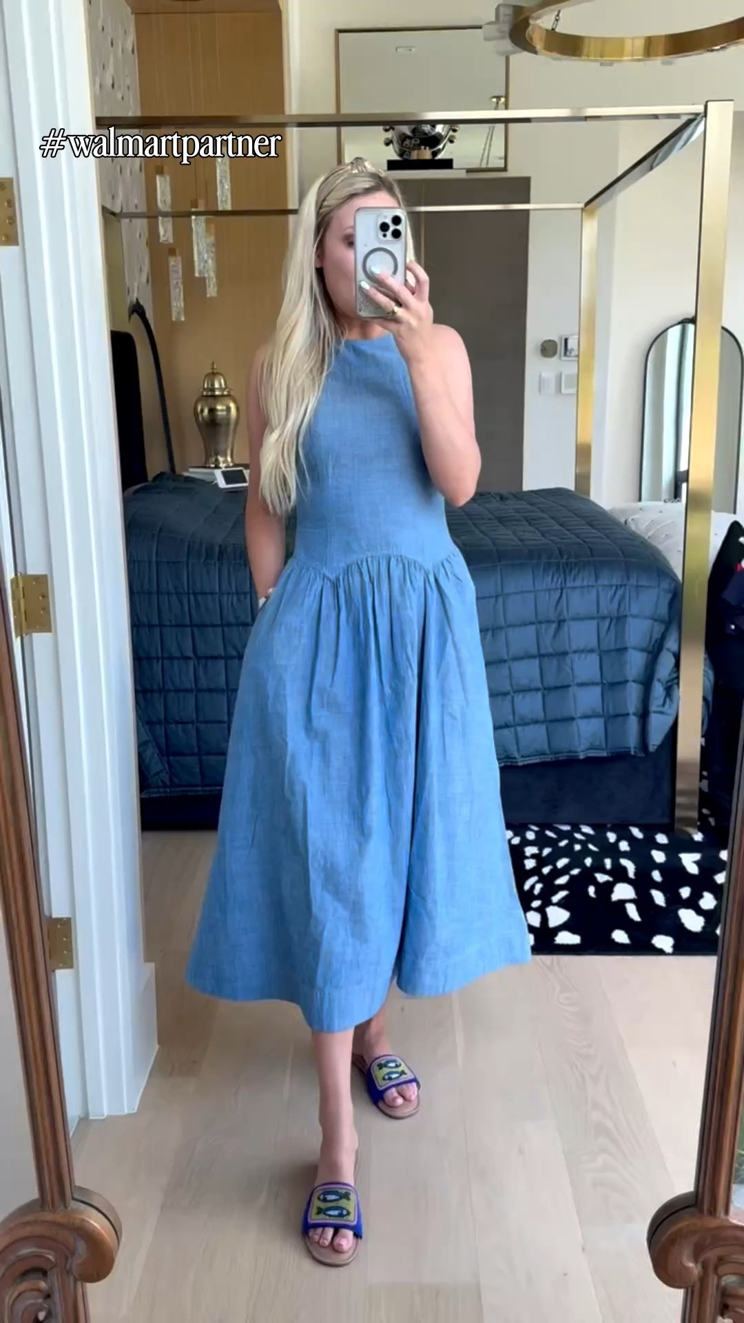How gorgeous is this chambray dress?! #walmartpartner I’m obsessed with these beaded sandals too!! @walmartstyle #walmartstyle

#LTKootd #LTKgrwm #LTKSeasonal