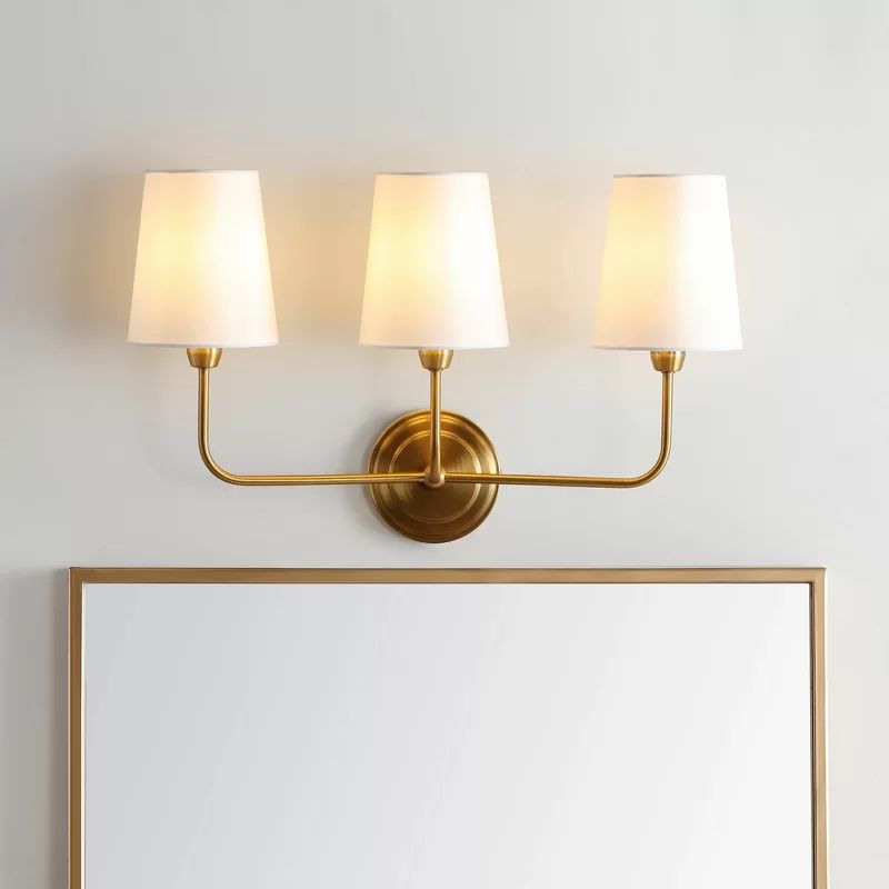Carmack 3 - Light Dimmable Brass Gold Armed Sconce | Wayfair North America