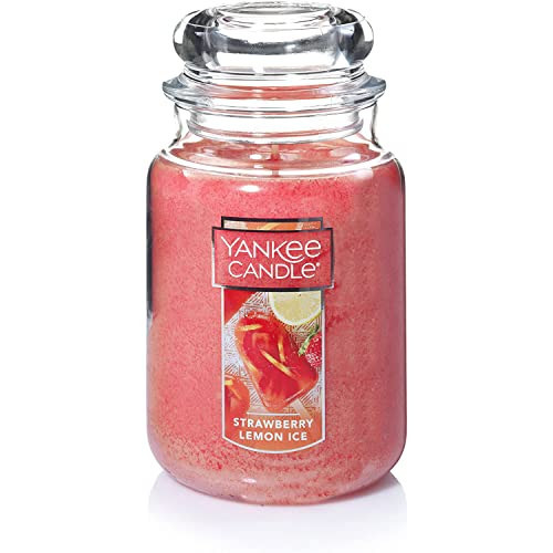 Yankee Candle Strawberry Lemon Ice Scented, Classic 22oz Large Jar Single Wick Candle, Over 110 Hours of Burn Time | Amazon (US)