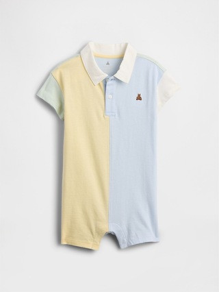 Baby Brannan Bear Polo Romper | Gap Factory