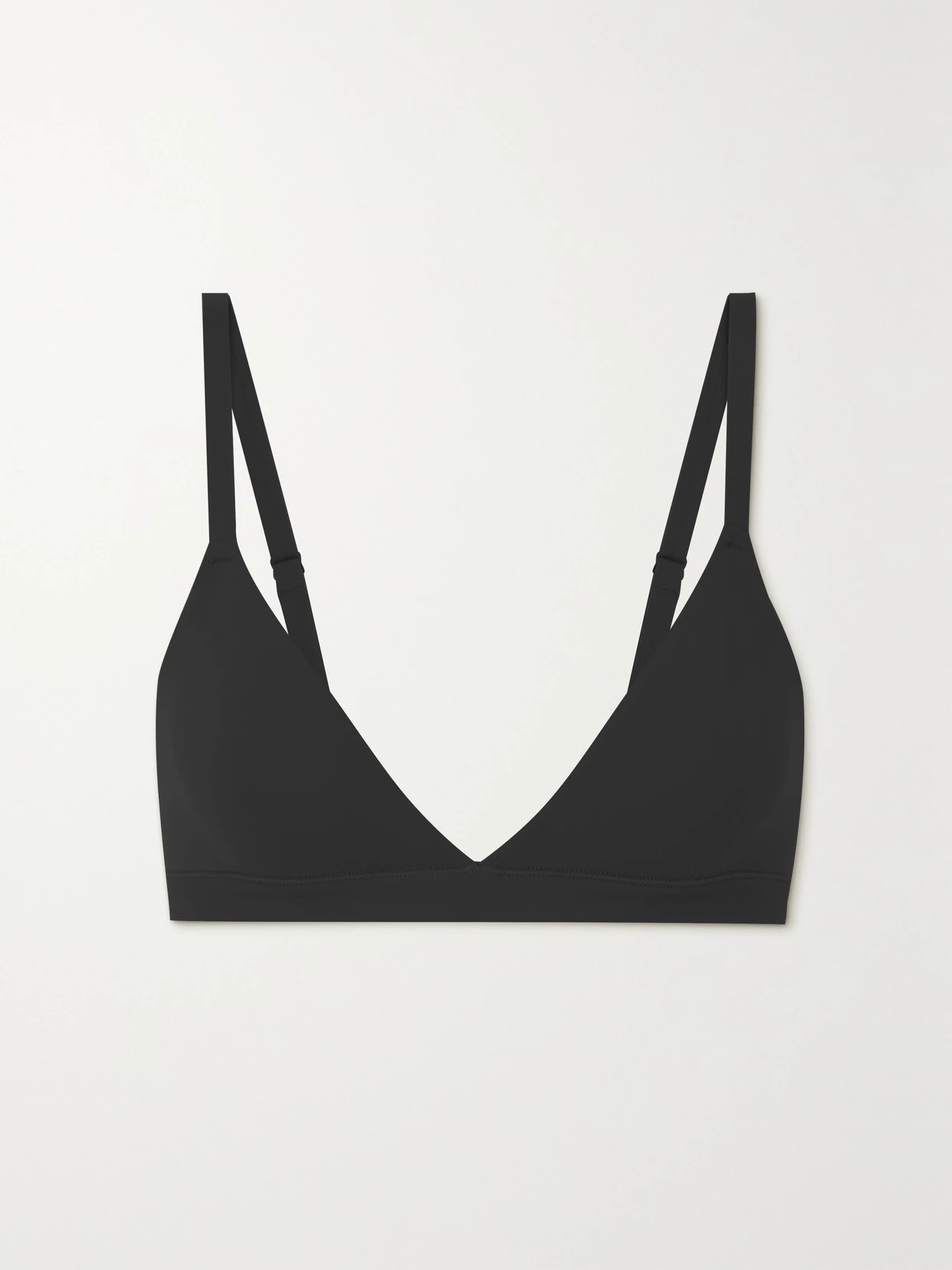 Skims - Fits Everybody Triangle Bralette - Onyx | NET-A-PORTER (US)