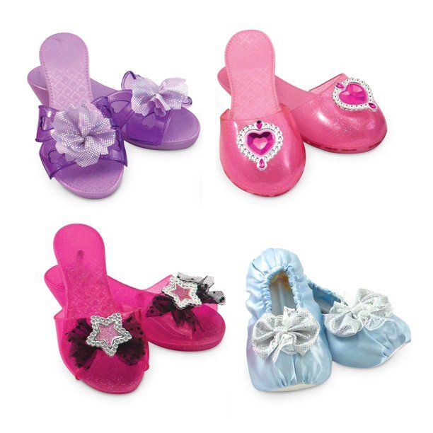 Melissa & Doug Role Play Collection - Step In Style! Dress-Up Shoes Set (4 Pairs) - Walmart.com | Walmart (US)
