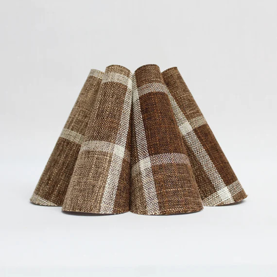 Duzy Handmade Ins High Quality Brown Plaid Fabric and Acrylic - Etsy | Etsy (US)